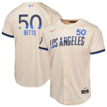 Youth Los Angeles Dodgers #50 Mookie Betts Cream 2024 City Connect Limited Player Jersey Youth Los Angeles Dodgers #50 Mookie Betts Cream 2024 City Connect Limited Player Jersey
