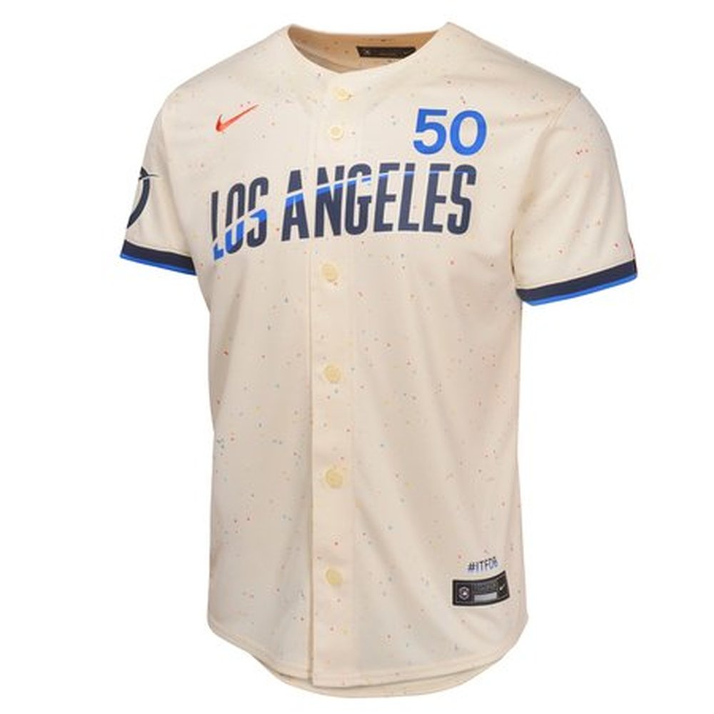 Youth Los Angeles Dodgers #50 Mookie Betts Cream 2024 City Connect Limited Player Jersey Youth Los Angeles Dodgers #50 Mookie Betts Cream 2024 City Connect Limited Player Jersey