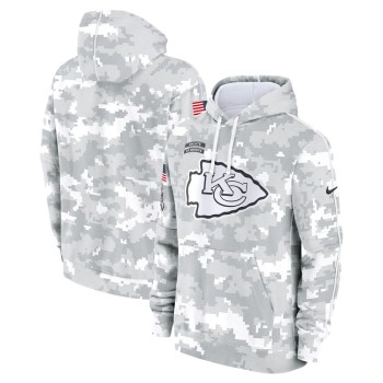 Youth Kansas City Chiefs White/Gray 2024 Salute To Service Pullover Hoodie Youth Kansas City Chiefs White/Gray 2024 Salute To Service Pullover Hoodie