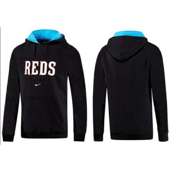Cincinnati Reds Pullover Hoodie Black & Blue Cincinnati Reds Pullover Hoodie Black & Blue