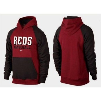 Cincinnati Reds Pullover Hoodie Burgundy Red & Black Cincinnati Reds Pullover Hoodie Burgundy Red & Black