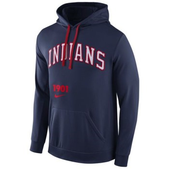 Cleveland indians Cooperstown Performance Pullover Navy Blue MLB Hoodie Cleveland indians Cooperstown Performance Pullover Navy Blue MLB Hoodie