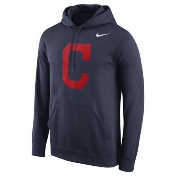 Cleveland indians Logo Performance Pullover Navy MLB Hoodie Cleveland indians Logo Performance Pullover Navy MLB Hoodie
