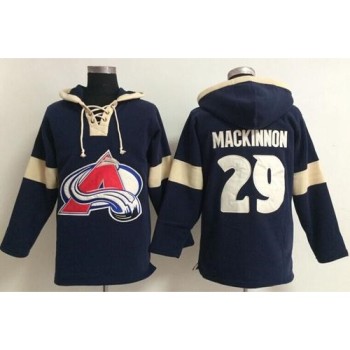 Colorado Avalanche #29 Nathan MacKinnon Blue Pullover NHL Hoodie Colorado Avalanche #29 Nathan MacKinnon Blue Pullover NHL Hoodie