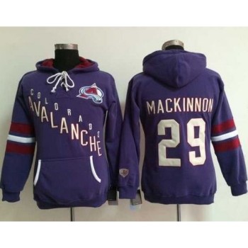 Colorado Avalanche #29 Nathan MacKinnon Purple Women's Old Time Heidi NHL Hoodie Colorado Avalanche #29 Nathan MacKinnon Purple Women's Old Time Heidi NHL Hoodie