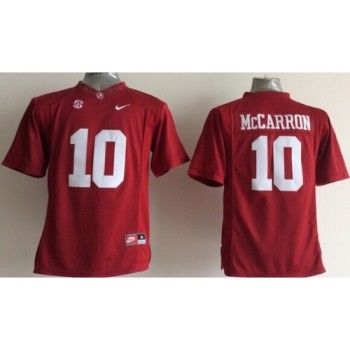 Crimson Tide #10 AJ McCarron Red Stitched Youth NCAA Jersey Crimson Tide #10 AJ McCarron Red Stitched Youth NCAA Jersey