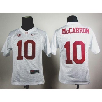 Crimson Tide #10 AJ McCarron White Stitched Youth NCAA Jersey Crimson Tide #10 AJ McCarron White Stitched Youth NCAA Jersey
