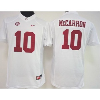 Crimson Tide #10 AJ McCarron White Women's Stitched NCAA Jersey Crimson Tide #10 AJ McCarron White Women's Stitched NCAA Jersey