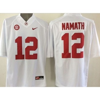 Crimson Tide #12 Joe Namath White Stitched Youth NCAA Jersey Crimson Tide #12 Joe Namath White Stitched Youth NCAA Jersey