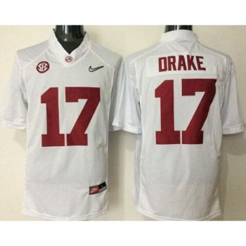 Crimson Tide #17 Kenyan Drake White Limited Stitched NCAA Jersey Crimson Tide #17 Kenyan Drake White Limited Stitched NCAA Jersey