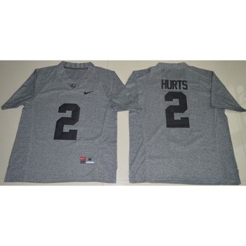 Crimson Tide #2 Jalen Hurts Gridiron Gray Limited Stitched NCAA Jersey Crimson Tide #2 Jalen Hurts Gridiron Gray Limited Stitched NCAA Jersey