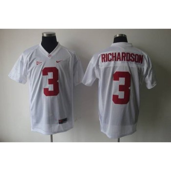 Crimson Tide #3 Trent Richardson White Stitched NCAA Jersey Crimson Tide #3 Trent Richardson White Stitched NCAA Jersey