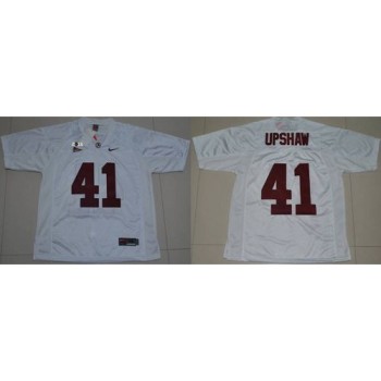 Crimson Tide #41 Courtney Upshaw White 2016 College Football Playoff National Championship Patch Stitched NCAA Jersey Crimson Tide #41 Courtney Upshaw White 2016 College Football Playoff National Championship Patch Stitched NCAA Jersey