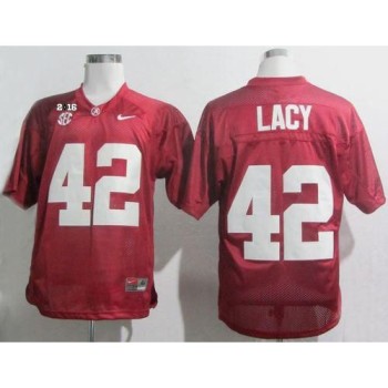 Crimson Tide #42 Eddie Lacy Red SEC & 2016 College Football Playoff National Championship Patch Stitched NCAA Jersey Crimson Tide #42 Eddie Lacy Red SEC & 2016 College Football Playoff National Championship Patch Stitched NCAA Jersey