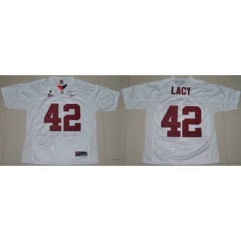 Crimson Tide #42 Eddie Lacy White 2016 College Football Playoff National Championship Patch Stitched NCAA Jersey Crimson Tide #42 Eddie Lacy White 2016 College Football Playoff National Championship Patch Stitched NCAA Jersey