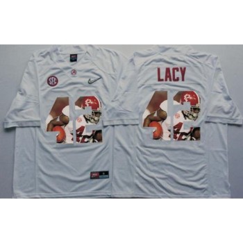 Crimson Tide #42 Eddie Lacy White Player Fashion Stitched NCAA Jersey Crimson Tide #42 Eddie Lacy White Player Fashion Stitched NCAA Jersey
