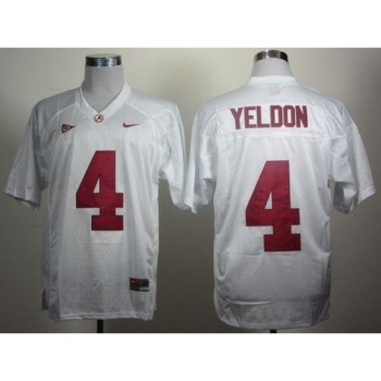 Crimson Tide #4 T.J Yeldon White Stitched NCAA Jersey Crimson Tide #4 T.J Yeldon White Stitched NCAA Jersey