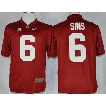 Crimson Tide #6 Blake Sims Red Limited Stitched NCAA Jersey Crimson Tide #6 Blake Sims Red Limited Stitched NCAA Jersey