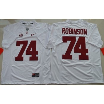 Crimson Tide #74 Cam Robinson White Limited Stitched NCAA Jersey Crimson Tide #74 Cam Robinson White Limited Stitched NCAA Jersey