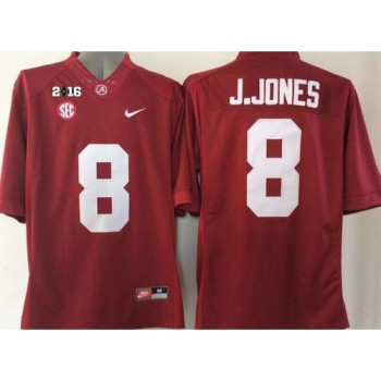 Crimson Tide #8 Julio Jones Red 2016 College Football Playoff National Championship Patch Stitched NCAA Jersey Crimson Tide #8 Julio Jones Red 2016 College Football Playoff National Championship Patch Stitched NCAA Jersey