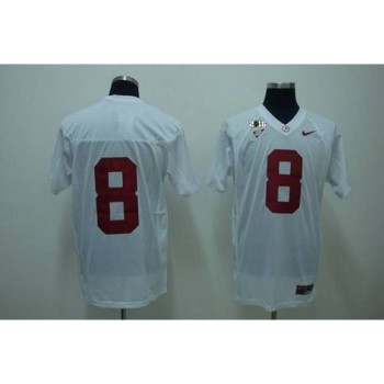 Crimson Tide #8 Julio Jones White 2016 College Football Playoff National Championship Patch Stitched NCAA Jersey Crimson Tide #8 Julio Jones White 2016 College Football Playoff National Championship Patch Stitched NCAA Jersey