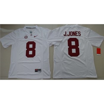 Crimson Tide #8 Julio Jones White Stitched NCAA Jersey Crimson Tide #8 Julio Jones White Stitched NCAA Jersey