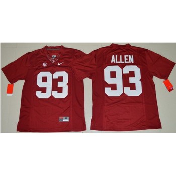 Crimson Tide #93 Jonathan Allen Red Limited Stitched NCAA Jersey Crimson Tide #93 Jonathan Allen Red Limited Stitched NCAA Jersey