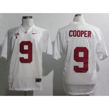 Crimson Tide #9 Amari Cooper White SEC & 2016 College Football Playoff National Championship Patch Stitched NCAA Jersey Crimson Tide #9 Amari Cooper White SEC & 2016 College Football Playoff National Championship Patch Stitched NCAA Jersey