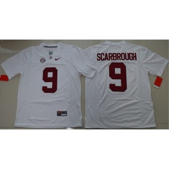 Crimson Tide #9 Bo Scarbrough White Limited Stitched NCAA Jersey Crimson Tide #9 Bo Scarbrough White Limited Stitched NCAA Jersey