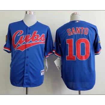 Cubs #10 Ron Santo Blue 1994 Turn Back The Clock Stitched MLB Jersey