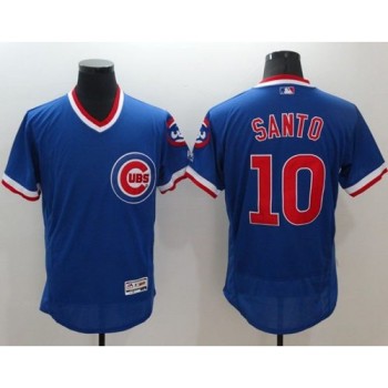 Cubs #10 Ron Santo Blue Flexbase Authentic Collection Cooperstown Stitched MLB Jersey Cubs #10 Ron Santo Blue Flexbase Authentic Collection Cooperstown Stitched MLB Jersey