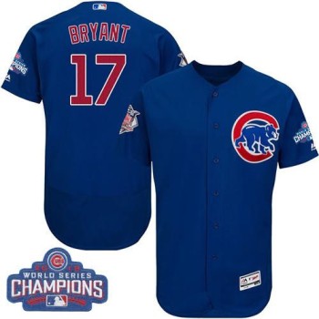 Cubs #17 Kris Bryant Blue Flexbase Authentic Collection 2016 World Series Champions Stitched MLB Jersey Cubs #17 Kris Bryant Blue Flexbase Authentic Collection 2016 World Series Champions Stitched MLB Jersey