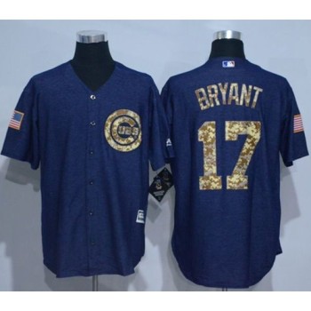 Cubs #17 Kris Bryant Denim Blue Salute to Service Stitched MLB Jersey Cubs #17 Kris Bryant Denim Blue Salute to Service Stitched MLB Jersey