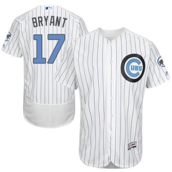 Cubs #17 Kris Bryant White(Blue Strip) Flexbase Authentic Collection 2016 Father's Day Stitched MLB Jersey Cubs #17 Kris Bryant White(Blue Strip) Flexbase Authentic Collection 2016 Father's Day Stitched MLB Jersey