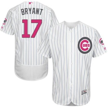 Cubs #17 Kris Bryant White(Blue Strip) Flexbase Authentic Collection 2016 Mother's Day Stitched MLB Jersey Cubs #17 Kris Bryant White(Blue Strip) Flexbase Authentic Collection 2016 Mother's Day Stitched MLB Jersey