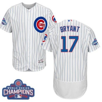 Cubs #17 Kris Bryant White Flexbase Authentic Collection 2016 World Series Champions Stitched MLB Jersey Cubs #17 Kris Bryant White Flexbase Authentic Collection 2016 World Series Champions Stitched MLB Jersey