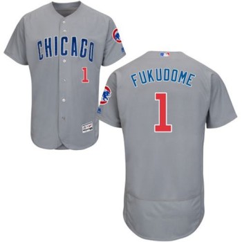 Cubs #1 Kosuke Fukudome Grey Flexbase Authentic Collection Road Stitched MLB Jersey Cubs #1 Kosuke Fukudome Grey Flexbase Authentic Collection Road Stitched MLB Jersey