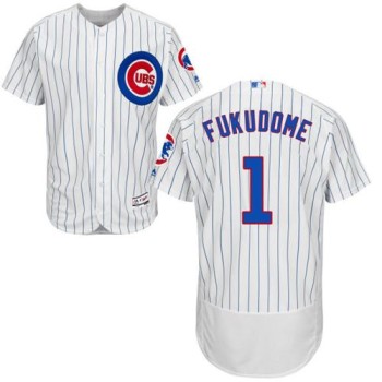 Cubs #1 Kosuke Fukudome White(Blue Strip) Flexbase Authentic Collection Stitched MLB Jersey Cubs #1 Kosuke Fukudome White(Blue Strip) Flexbase Authentic Collection Stitched MLB Jersey