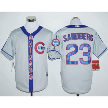 Cubs #23 Ryne Sandberg Grey Cooperstown Stitched MLB Jersey Cubs #23 Ryne Sandberg Grey Cooperstown Stitched MLB Jersey