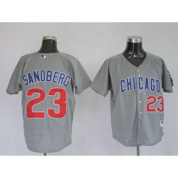 Cubs #23 Ryne Sandberg Stitched Grey MLB Jersey Cubs #23 Ryne Sandberg Stitched Grey MLB Jersey