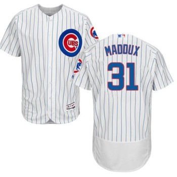 Cubs #31 Greg Maddux White Flexbase Authentic Collection Stitched MLB Jersey Cubs #31 Greg Maddux White Flexbase Authentic Collection Stitched MLB Jersey