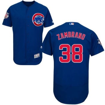 Cubs #38 Carlos Zambrano Blue Flexbase Authentic Collection Stitched MLB Jersey Cubs #38 Carlos Zambrano Blue Flexbase Authentic Collection Stitched MLB Jersey