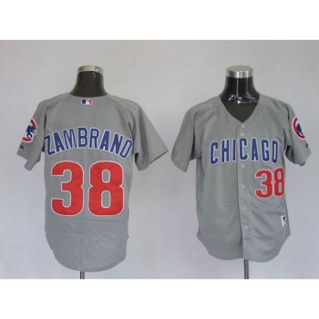 Cubs #38 Carlos Zambrano Stitched Grey MLB Jersey Cubs #38 Carlos Zambrano Stitched Grey MLB Jersey