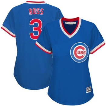 Cubs #3 David Ross Blue Cooperstown Women's Stitched MLB Jersey Cubs #3 David Ross Blue Cooperstown Women's Stitched MLB Jersey
