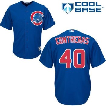 Cubs #40 Willson Contreras Blue Cool Base Stitched Youth MLB Jersey Cubs #40 Willson Contreras Blue Cool Base Stitched Youth MLB Jersey