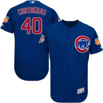 Cubs #40 Willson Contreras Blue Flexbase Authentic Collection Stitched MLB Jersey Cubs #40 Willson Contreras Blue Flexbase Authentic Collection Stitched MLB Jersey