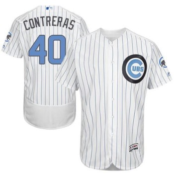 Cubs #40 Willson Contreras White(Blue Strip) Flexbase Authentic Collection 2016 Father's Day Stitched MLB Jersey Cubs #40 Willson Contreras White(Blue Strip) Flexbase Authentic Collection 2016 Father's Day Stitched MLB Jersey