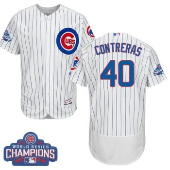 Cubs #40 Willson Contreras White Flexbase Authentic Collection 2016 World Series Champions Stitched MLB Jersey Cubs #40 Willson Contreras White Flexbase Authentic Collection 2016 World Series Champions Stitched MLB Jersey