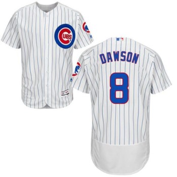 Cubs #8 Andre Dawson White(Blue Strip) Flexbase Authentic Collection Stitched MLB Jersey Cubs #8 Andre Dawson White(Blue Strip) Flexbase Authentic Collection Stitched MLB Jersey