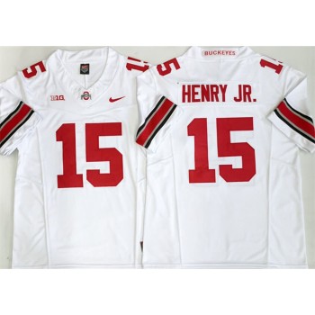 Men's Ohio State Buckeyes #15 Chris Henry Jr White 2025 Vapor F.U.S.E. Limited Jersey Men's Ohio State Buckeyes #15 Chris Henry Jr White 2025 Vapor F.U.S.E. Limited Jersey